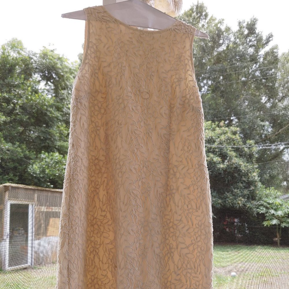 Ann Taylor, eggshell, flower lace dress